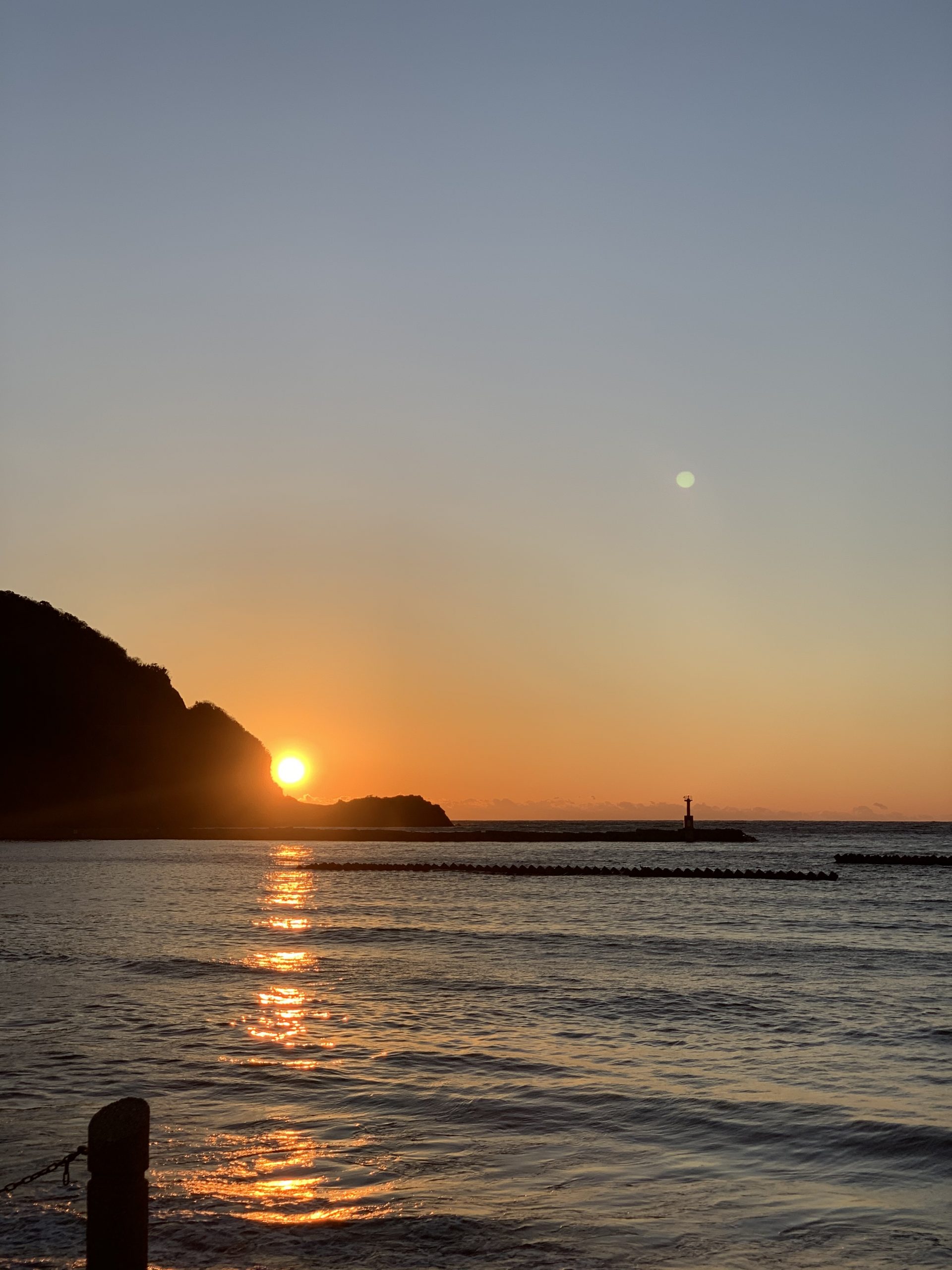 【本日の夕陽】松崎海岸より
