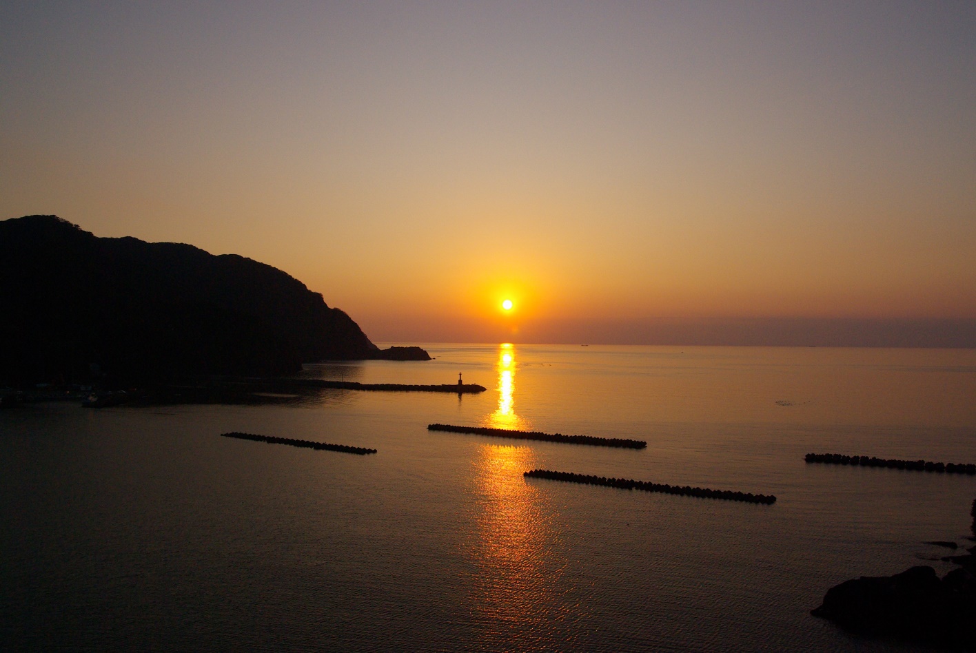 松崎海岸からの夕陽