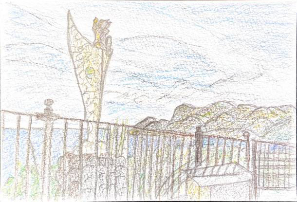 （中学2年生）小坂　歩睦さんの作品「祖父母の家へとつづく道」