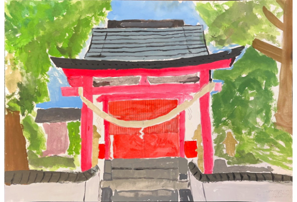 （小学6年生）北館　史真さんの作品「瀬崎稲荷神社」